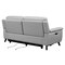 Armen Living Lizette Contemporary Sofa in Dark Brown Wood Finish and Dove Gray Genuine Leather LCLZ3DV - alternate 6